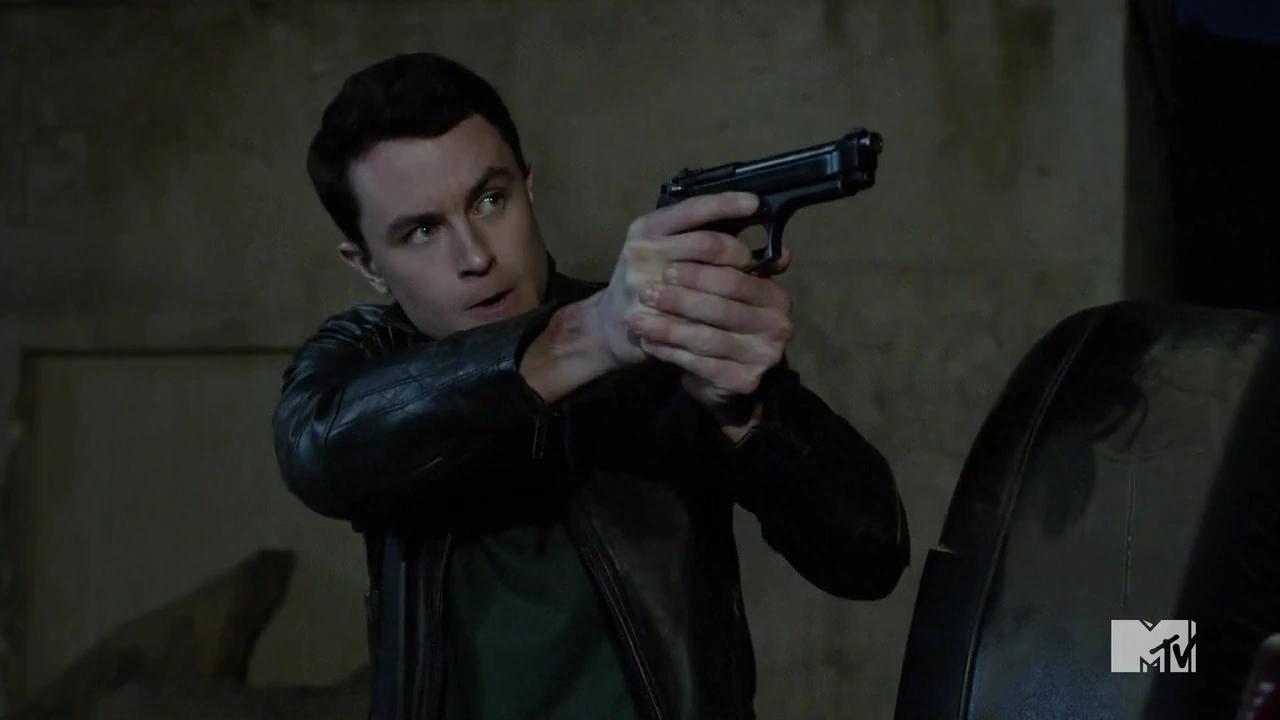 Image Teen Wolf Season 4 Episode 12 Smoke & Mirrors Parrish takes aim.png Teen Wolf Wiki
