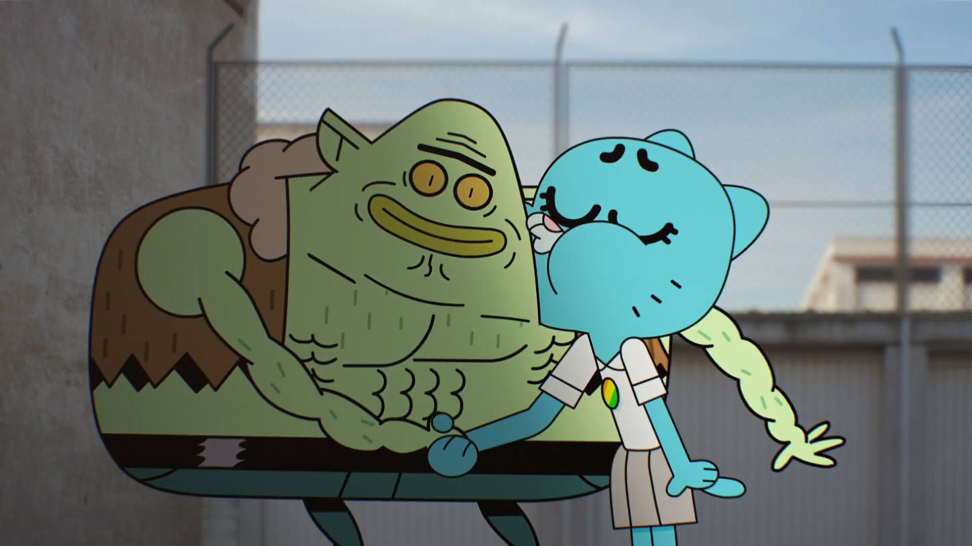 Image - S02E40 - Nicole kisses Ogre on the cheek.png | The Amazing
