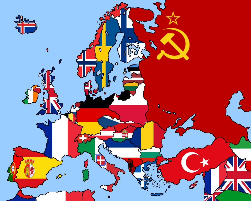Blank Flags Of The World Image Blank map of Europe 19201933 with flags by eric4e