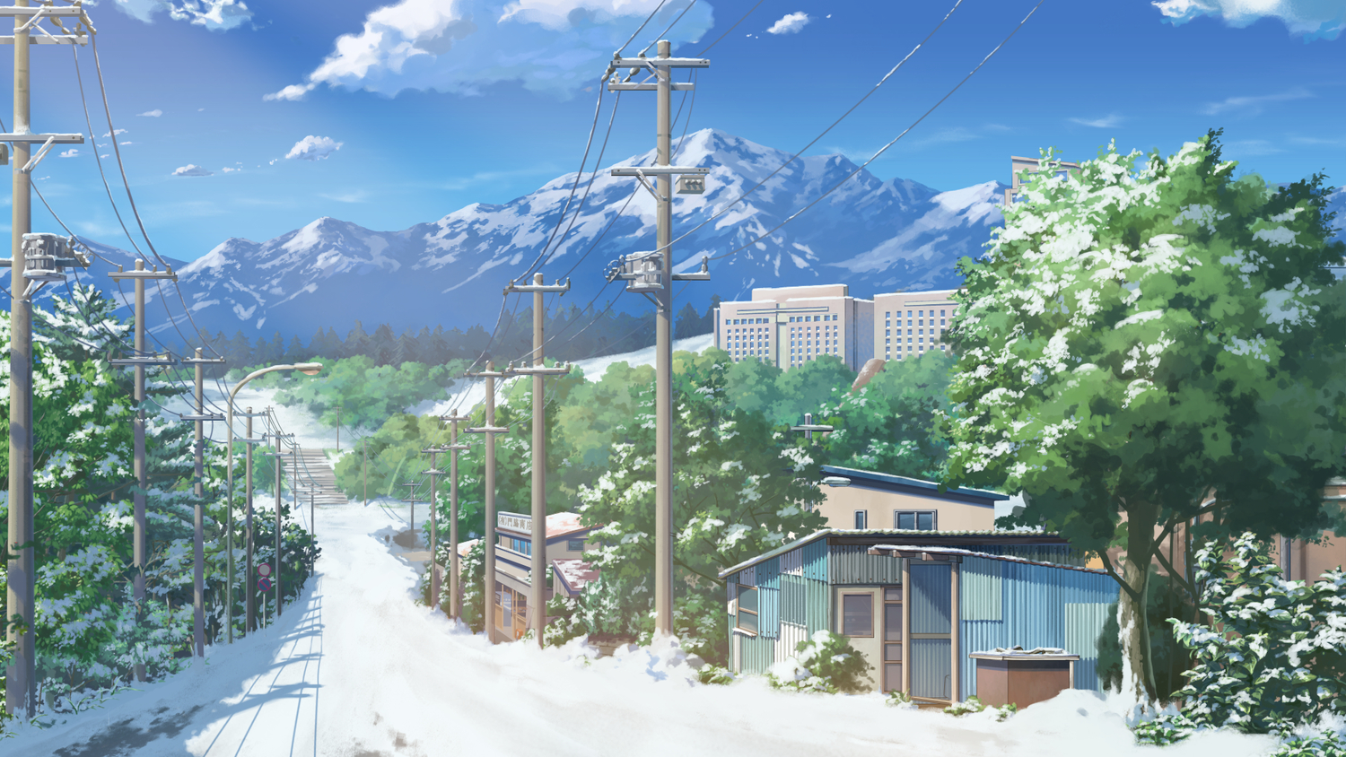 anime snow scenery images free download