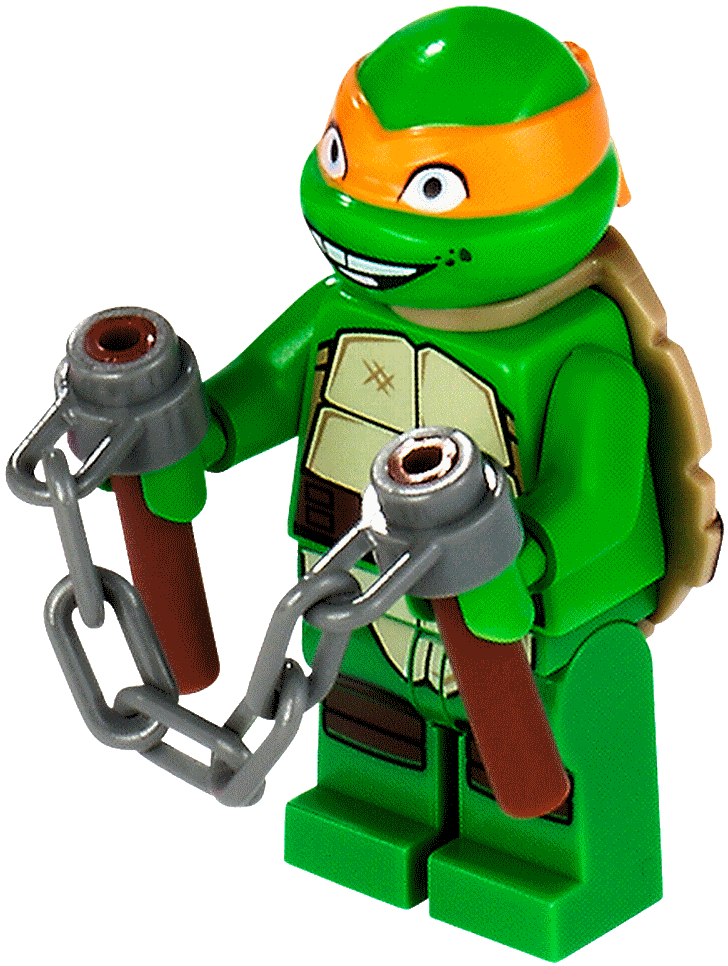 michelangelo lego keychain