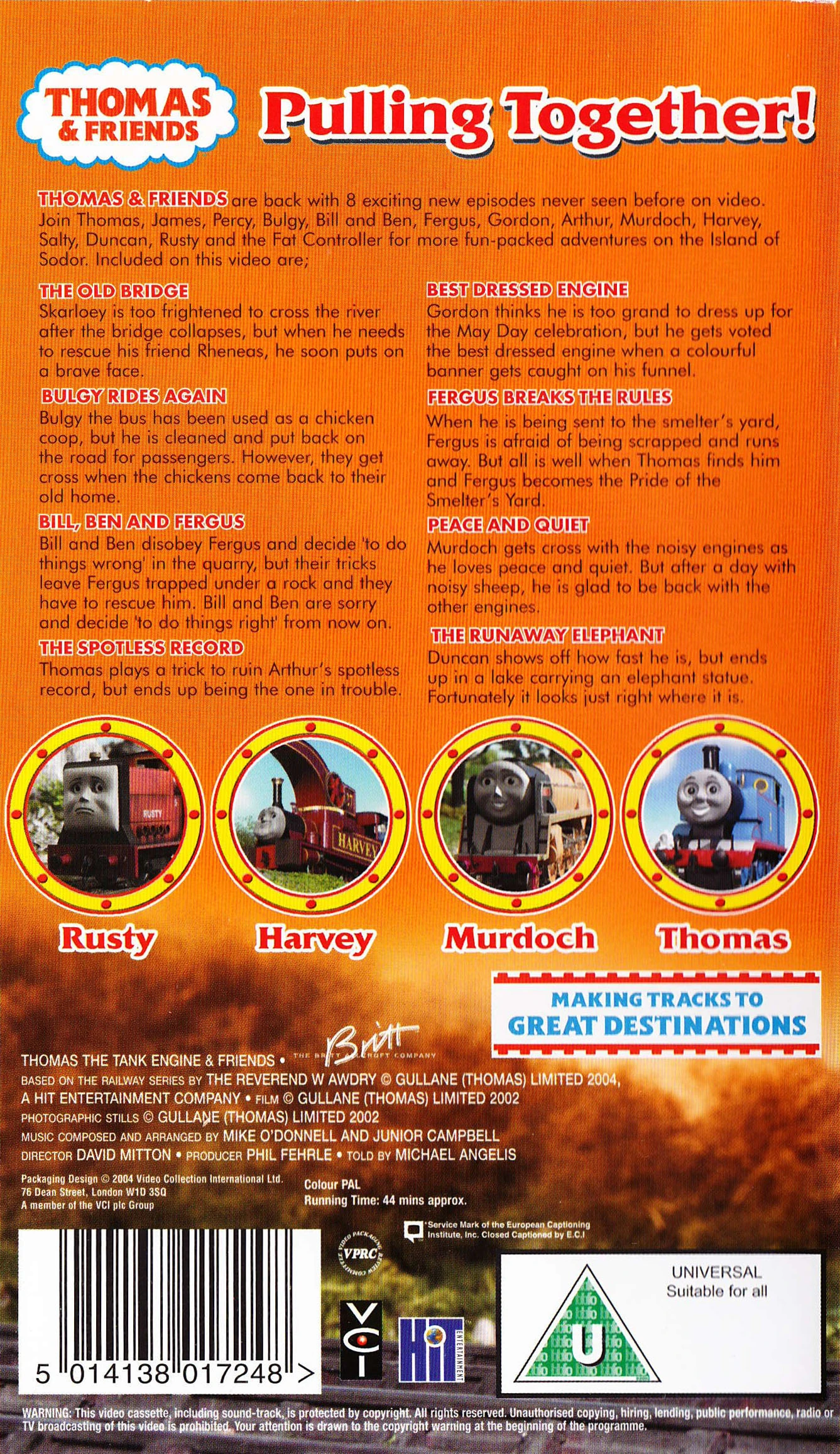 Image PullingTogether!VHSBackCover.jpg Thomas the Tank Engine Wikia