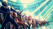 The Ultramen in the Land of Light appear to not have a color timer.