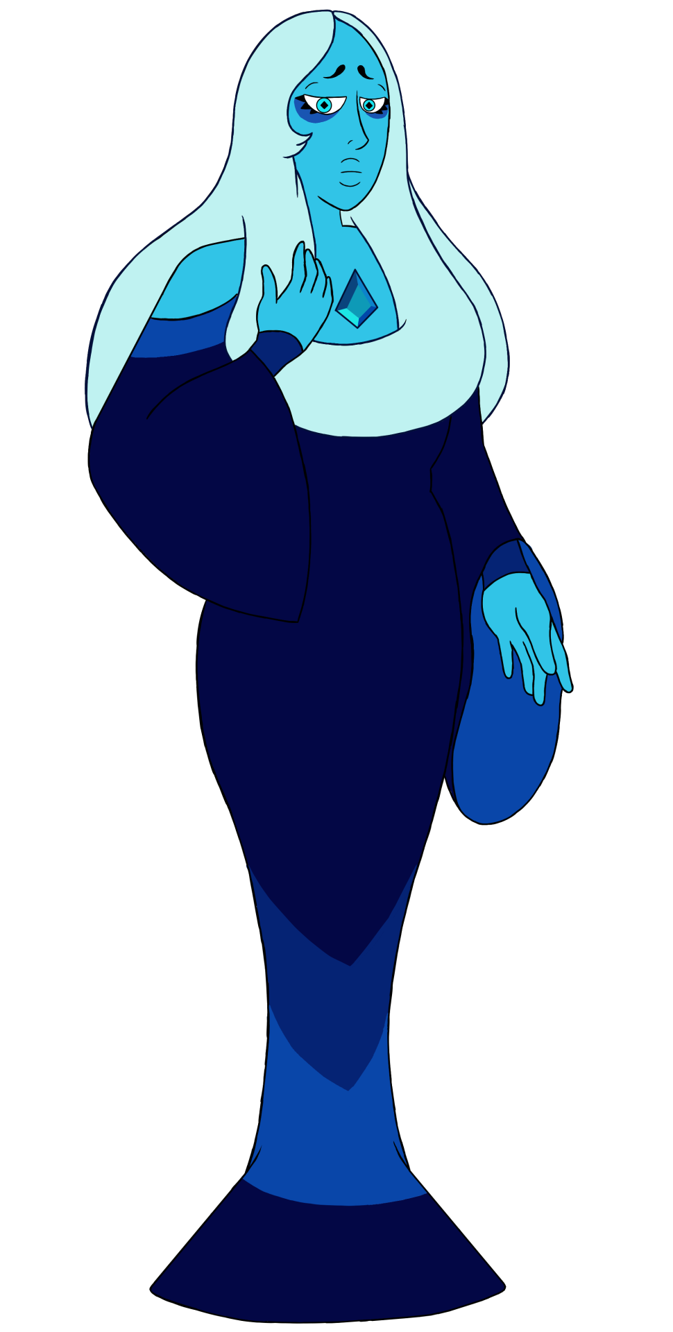 at t blue diamond steven universe blue diamond metal prints by