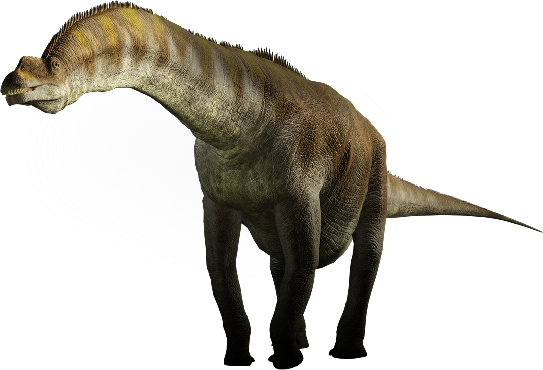 large dinosaur with fin on back
