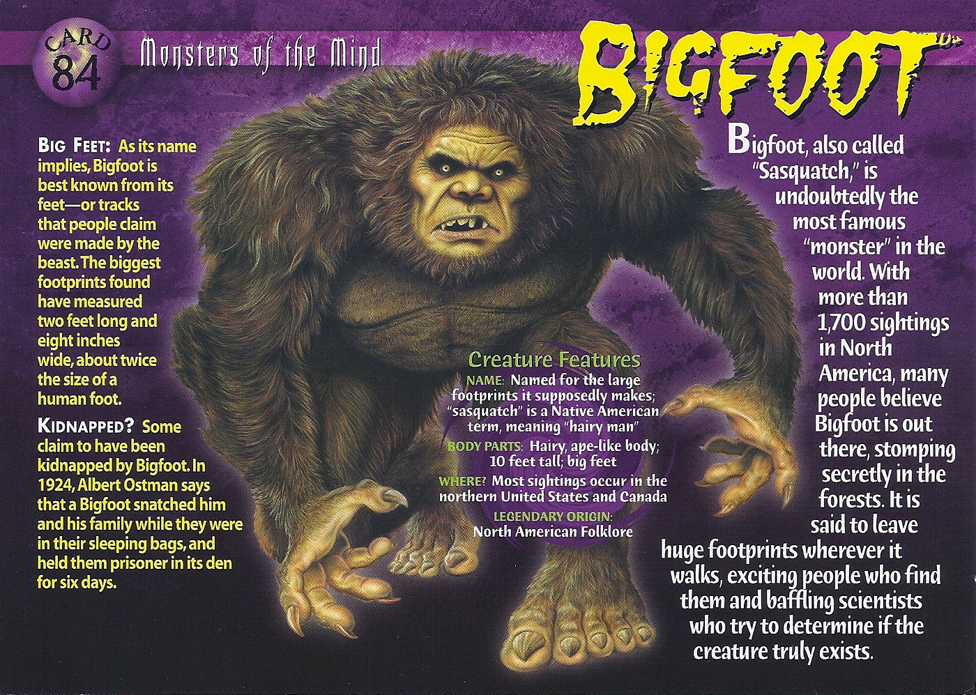 an analysis of the monsters and the myth of the bigfoot A lot of people say that you can't ask for bigfoot bones after all nobody ever finds bear bones or other large predator bones is that true my research. an analysis of the monsters and the myth of the bigfoot A lot of people say that you can't ask for bigfoot bones after all nobody ever finds bear bones or other large predator bones is that true my research.
