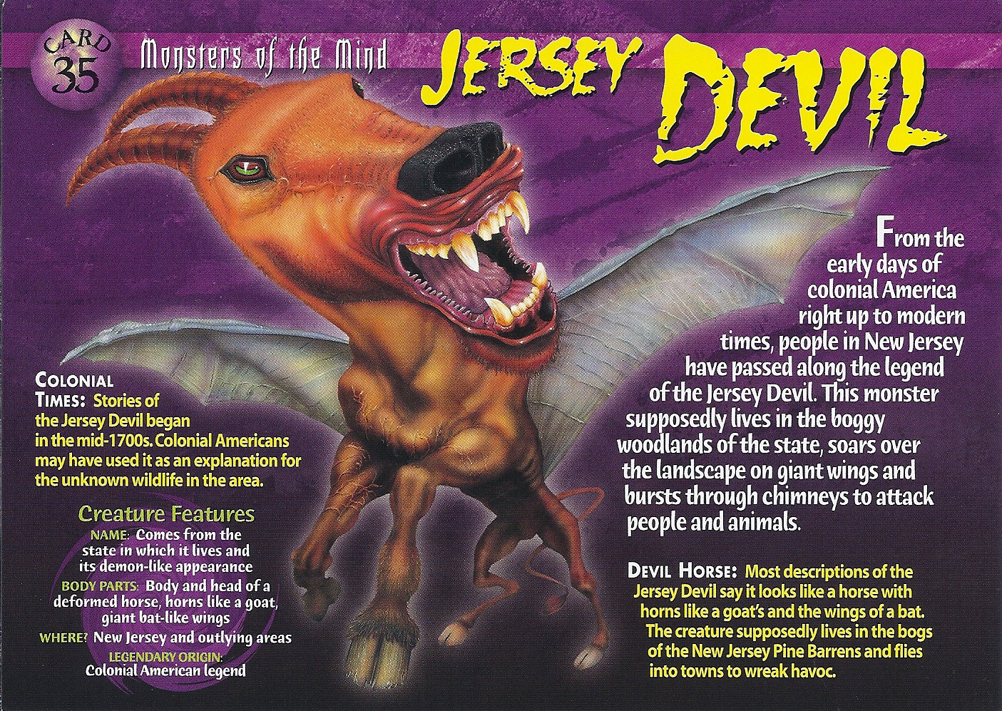 Jersey Devil Wierd N'wild Creatures Wiki FANDOM powered by Wikia