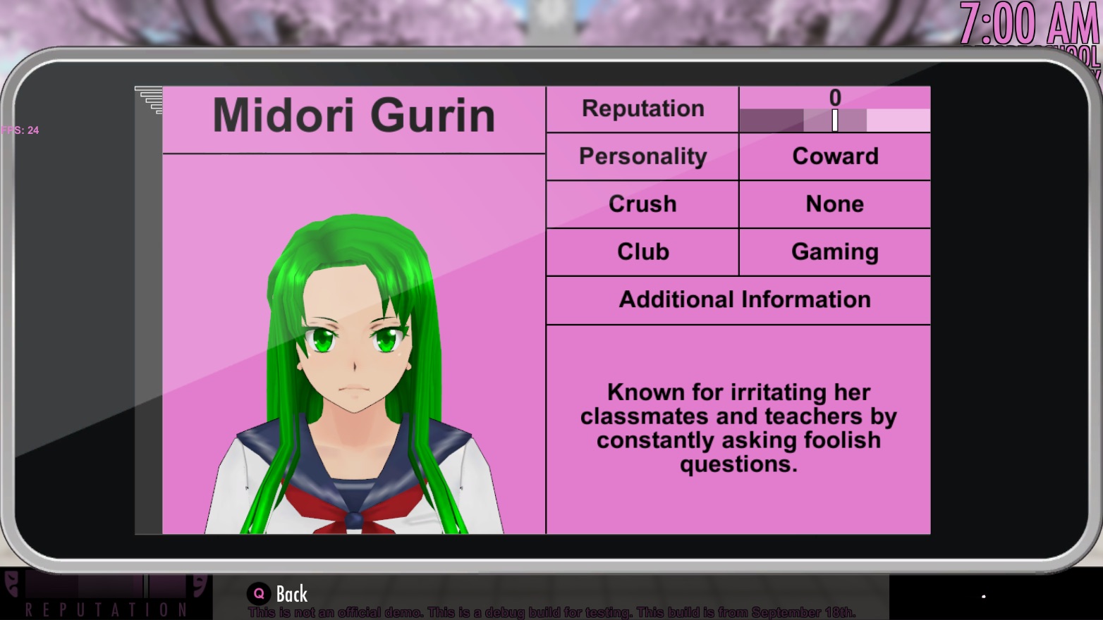 Image Midori's info.jpg Yandere Simulator Wiki Fandom powered by
