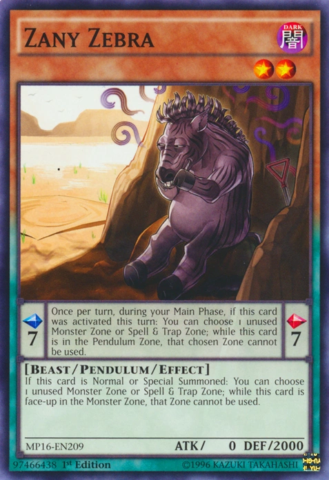 Zany Zebra | Yu-Gi-Oh! | FANDOM powered by Wikia