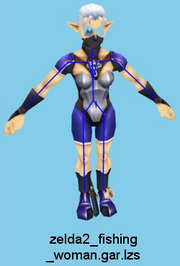 Majora's Mask 3D Fishing Woman Beta Impa (Render)