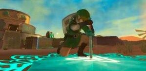 Link entrando en el umbral al Hypnea de Lanayru