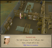 Sandwich lady appears