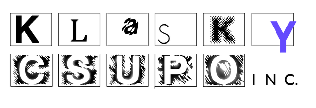 File:KLASKY CSUPO BLACK AND WHITE GRAFFITI LOGO.png