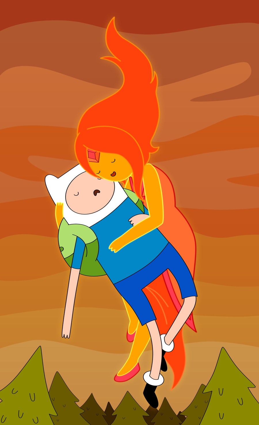 File Finn And The Flame Princess By Janelvalle D4q4yej Png Adventure Time Wiki Fandom