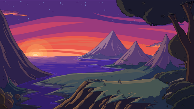 File:Mountain sundown.png
