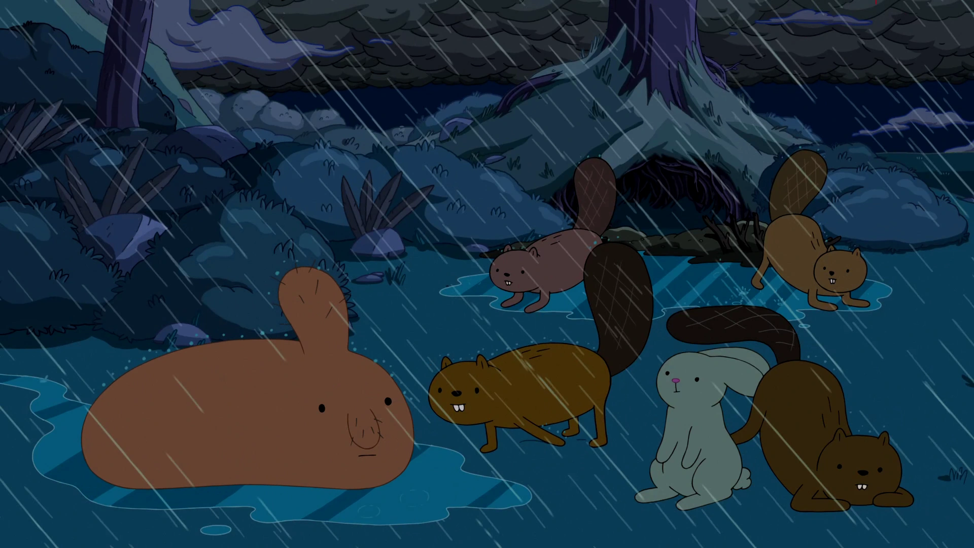 Image S6e20 Sea Lard with beavers and bunny.png Adventure Time Wiki