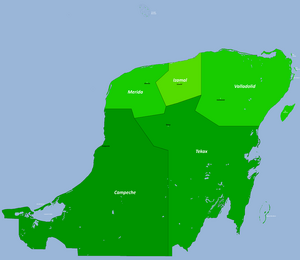 Districts of the Republic of Yucatán