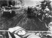 Soviet troops crossing Polish border