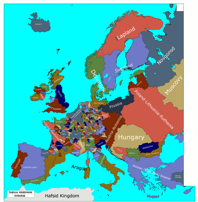 Europe colored-labeled TONK