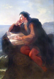 Inspiracion de Cristobal Colon by Jose Maria Obregon, 1856