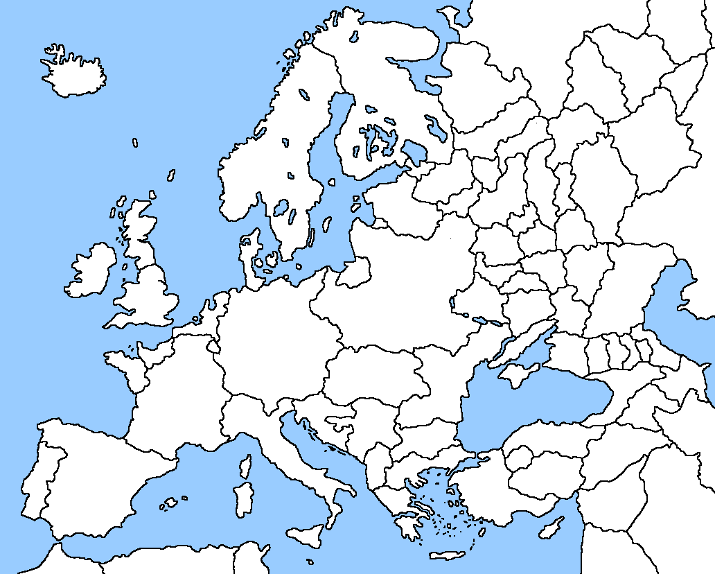 Map Of Europe Blank