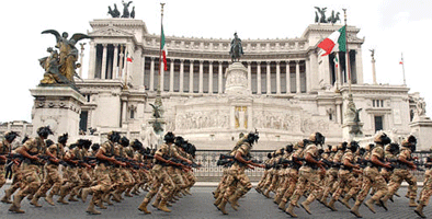 Bersaglieri who run