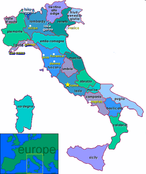 Italy regions map1