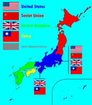 Proposed postwar Japan occupation zones