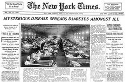 Old newspaper diabetes virus