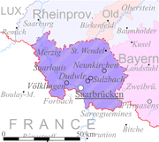 Saarbeckengebiet map