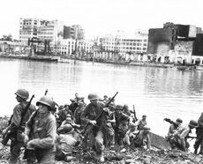 SRA soldiers crossing river