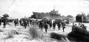 Welsh troops landing at Reggio de Calabria