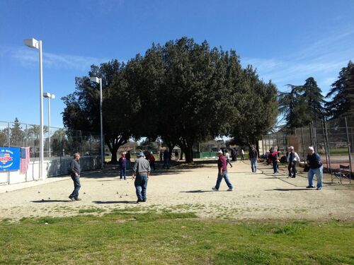 Petanque in cary park in fresno california