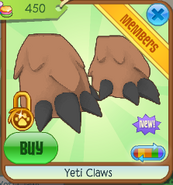 Animal Jam Yeti Claws
