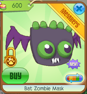 Bat Zombie Mask | Animal Jam Wiki | FANDOM powered by Wikia