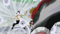 Luffy Using Jet Gatling on Lucci