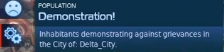 Demonstration warning
