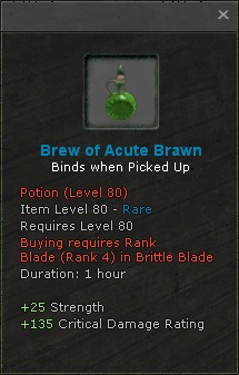 Brew of acute brawn