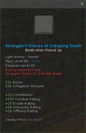 Stranglers gloves of creeping death
