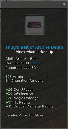 Thugs belt of arcane death