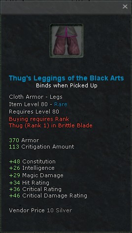 Thugs leggings of the black arts