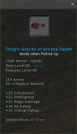 Thugs gloves of arcane death