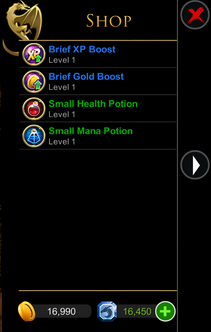 Menu Shop