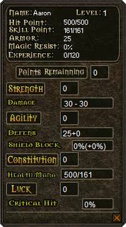 Character Stats