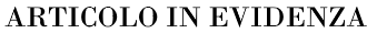 Articoloinevidenza