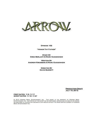 File:Arrow script title page - Honor Thy Father.png