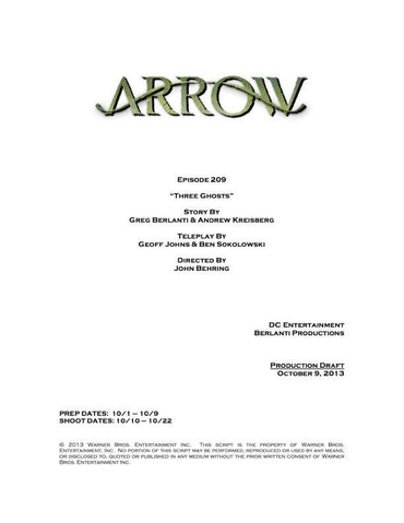 Archivo:Arrow script title page - Three Ghosts.png