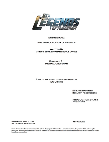 File:DC's Legends of Tomorrow script title page - The Justice Society of America.png