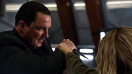 Malcolm Merlyn fighting Sara Lance