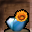 Crystal Vase with a Sunflower Icon